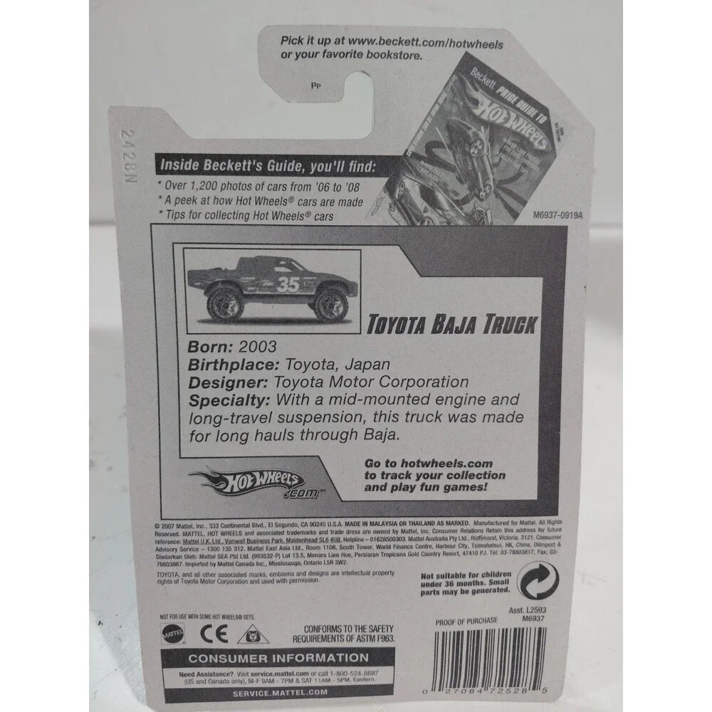 NIP Hot Wheels 2008 All Stars 1:64 DieCast #35 Toyota Off Road Baja Truck